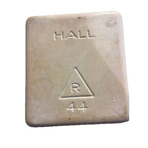 Vtg Hall pottery Commercial Food Storage Container Rectangular 5.5" X 6" X 6"
